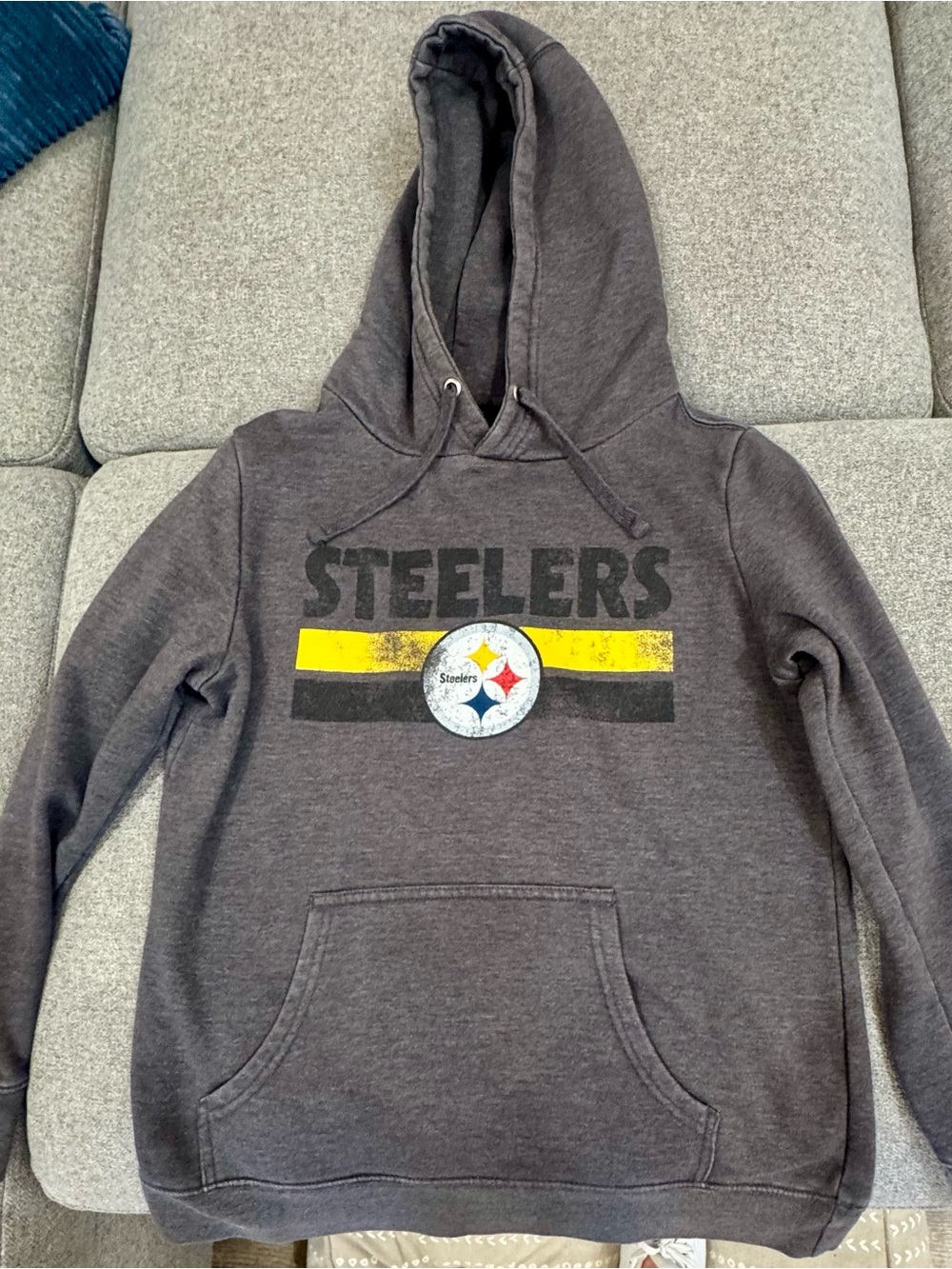 Fanatics Womens Pittsburgh Steelers Hooded Sweatshirt in Charcoal